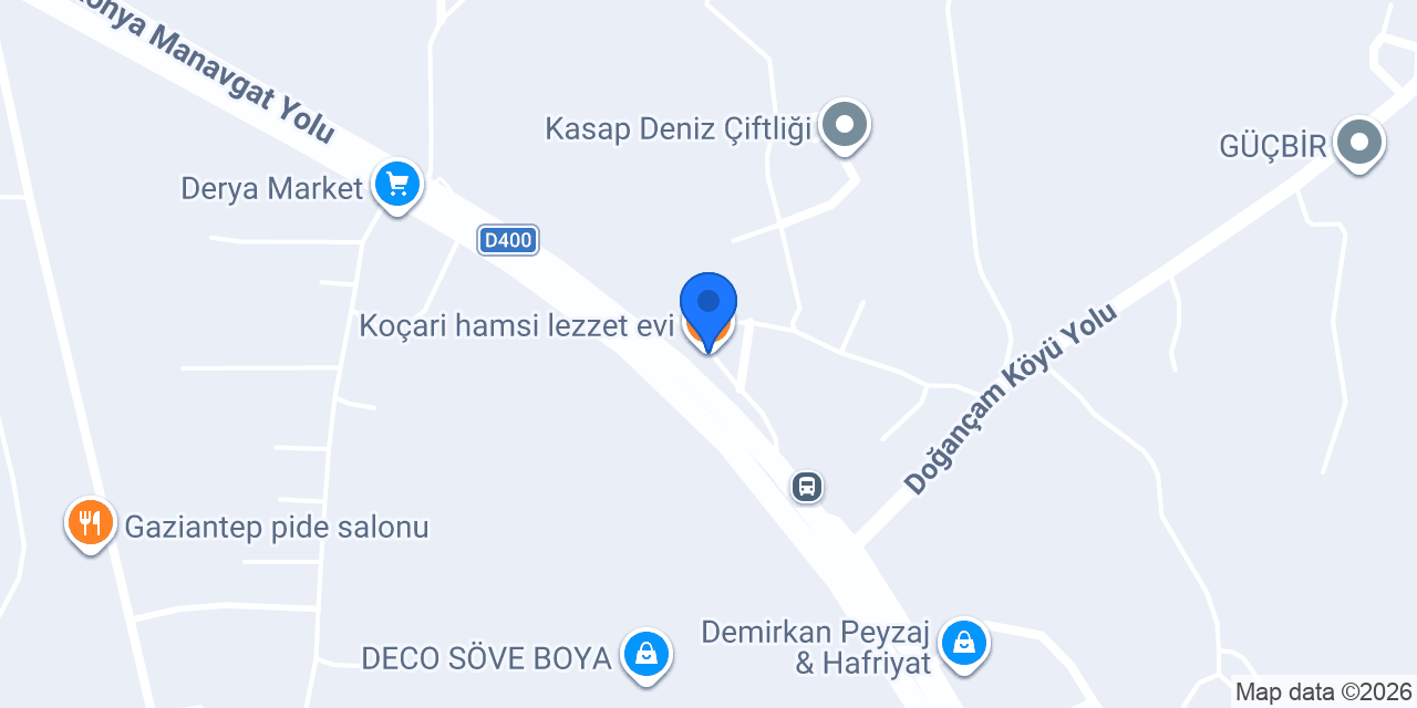 Koçari hamsi lezzet evi konumu