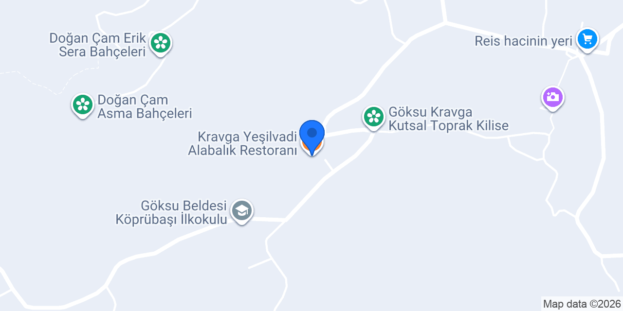 Kravga Yeşilvadi Alabalık Restoranı konumu