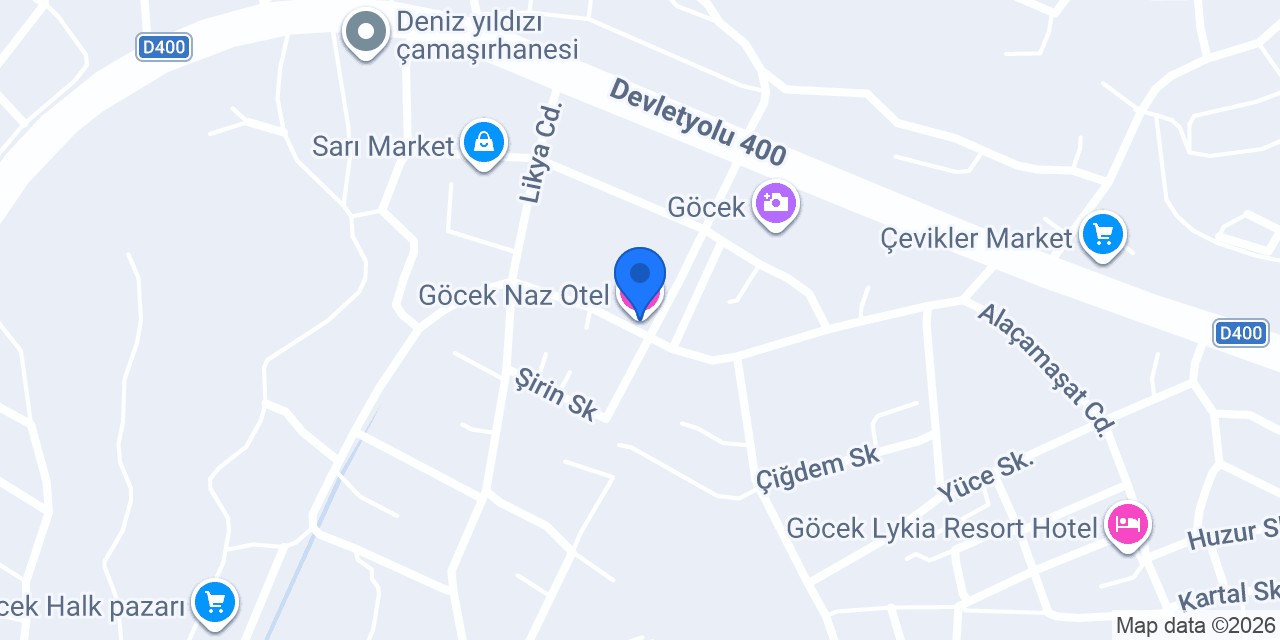 Göcek Naz Otel konumu