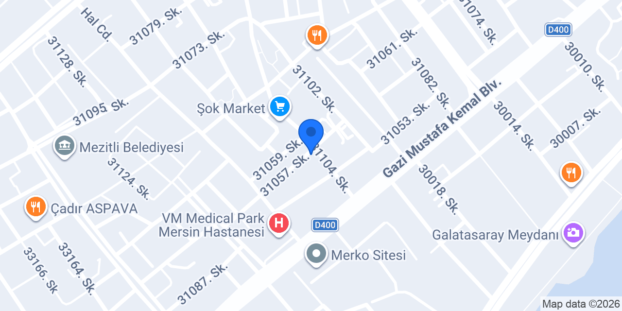 Şam Market konumu