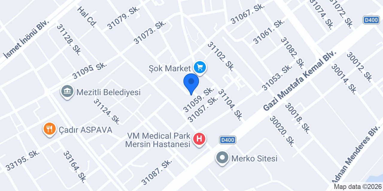 Mersin Petopia Veteriner Kliniği konumu