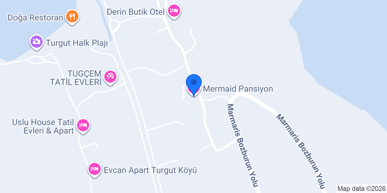Mermaid Pansiyon konumu