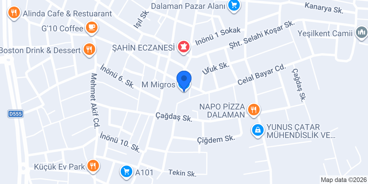 M Migros konumu