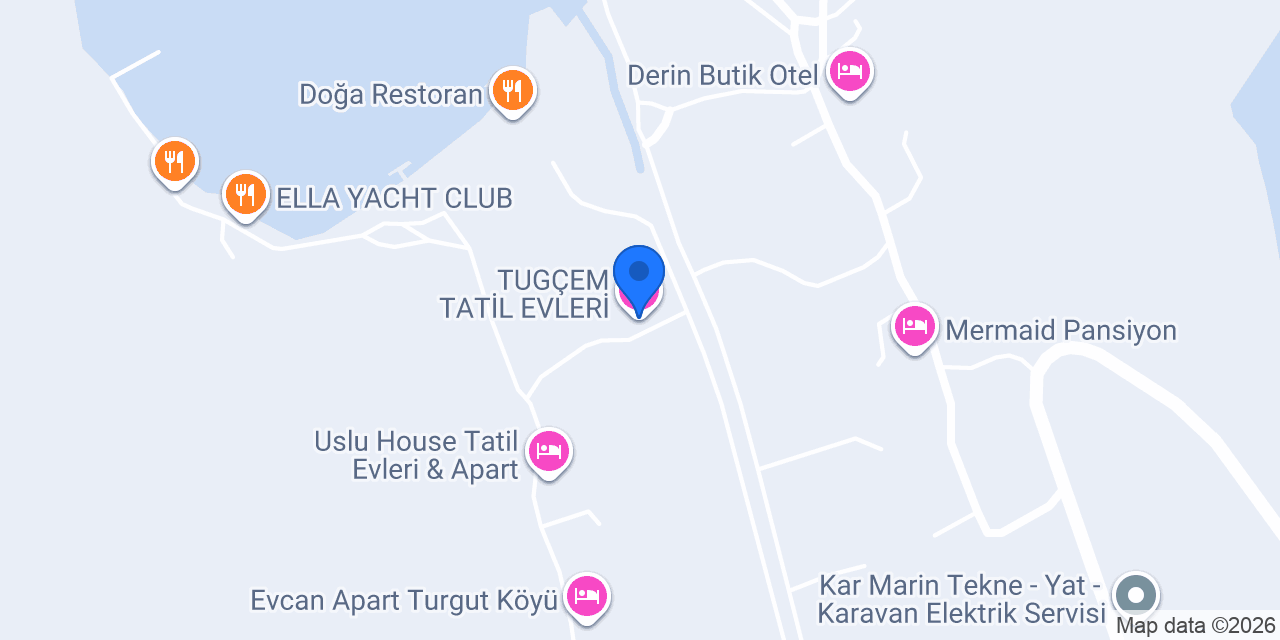 TUGÇEM TATİL EVLERİ konumu
