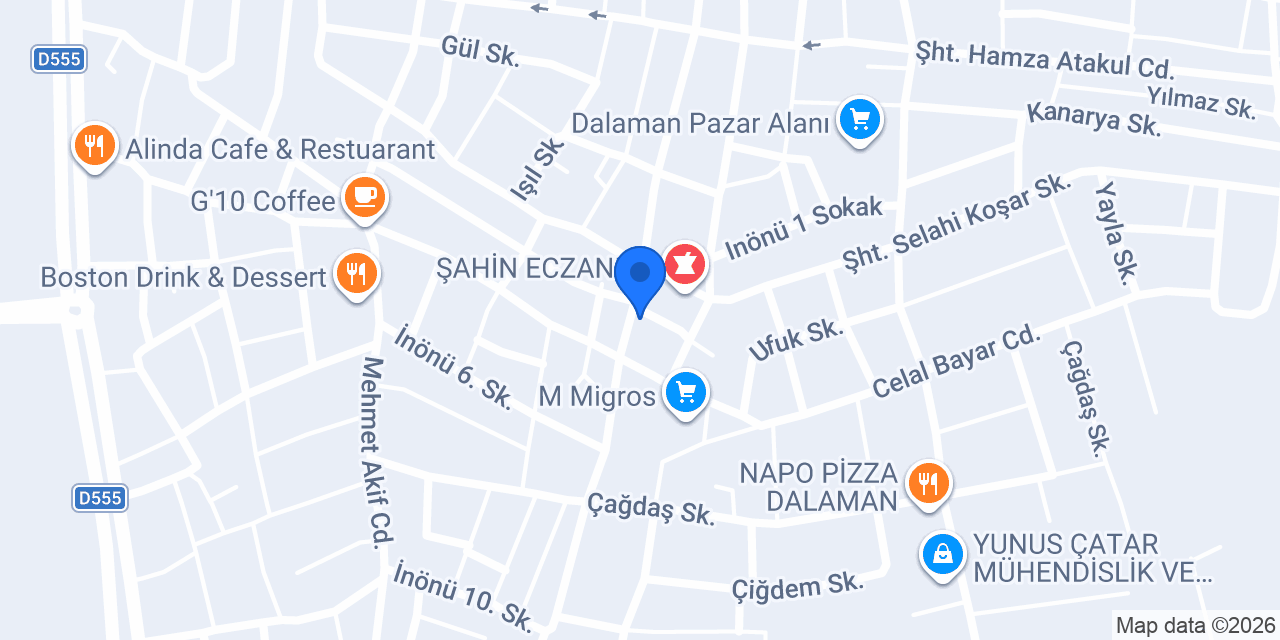 Dalaman Kokoreç Ali Usta konumu