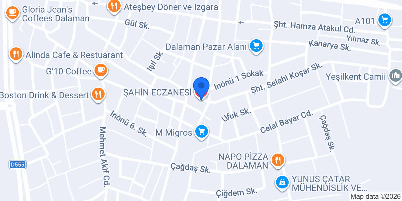 ŞAHİN ECZANESİ konumu