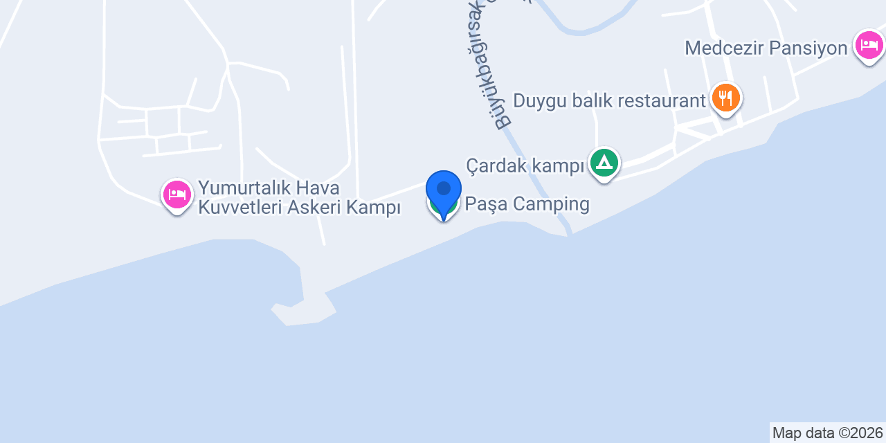 Paşa Camping konumu