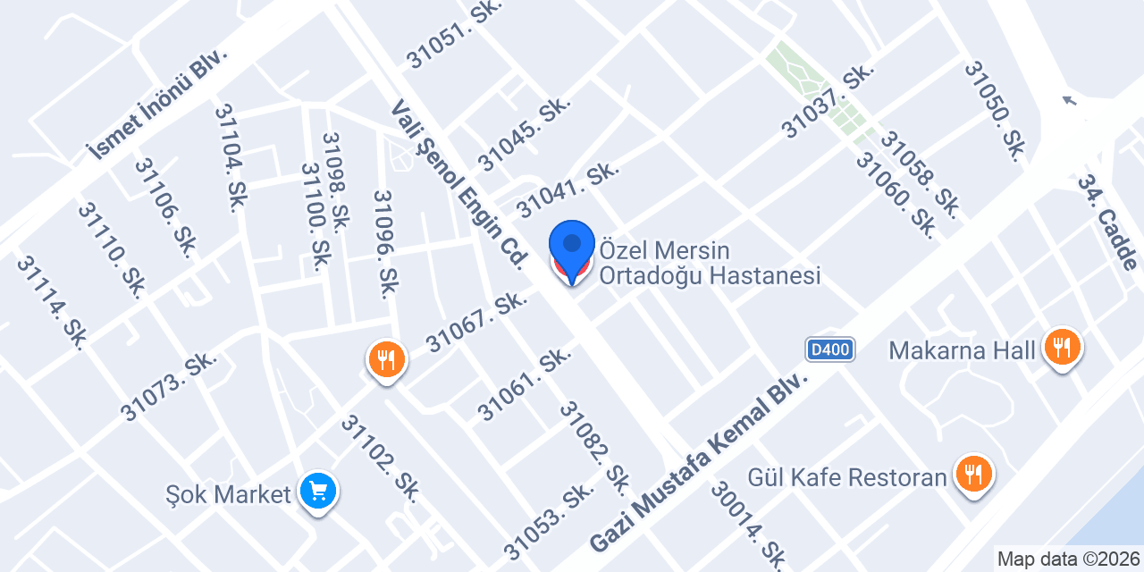 Özel Mersin Ortadoğu Hastanesi konumu