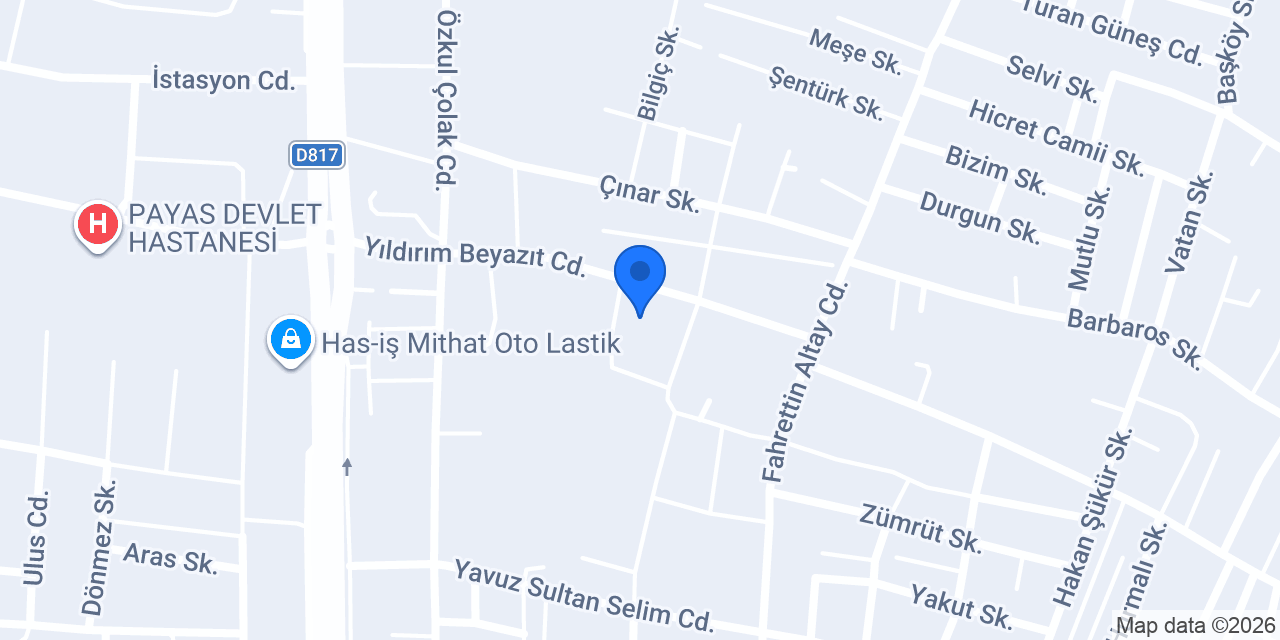 Temiz Ticaret İnşaat Yapı Malzemeleri Payas konumu