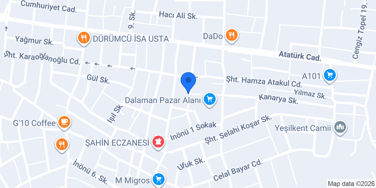 Nuray ' ın çay kahve evi konumu