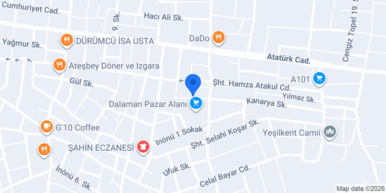 Dalaman Kaptan Et & Balık Restaurant konumu
