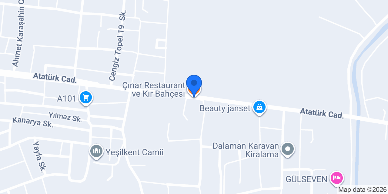 Çınar Restaurant ve Kır Bahçesi konumu