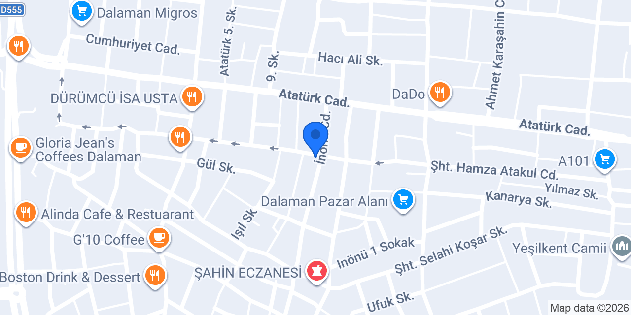 Dalaman Öznur İnşaat konumu