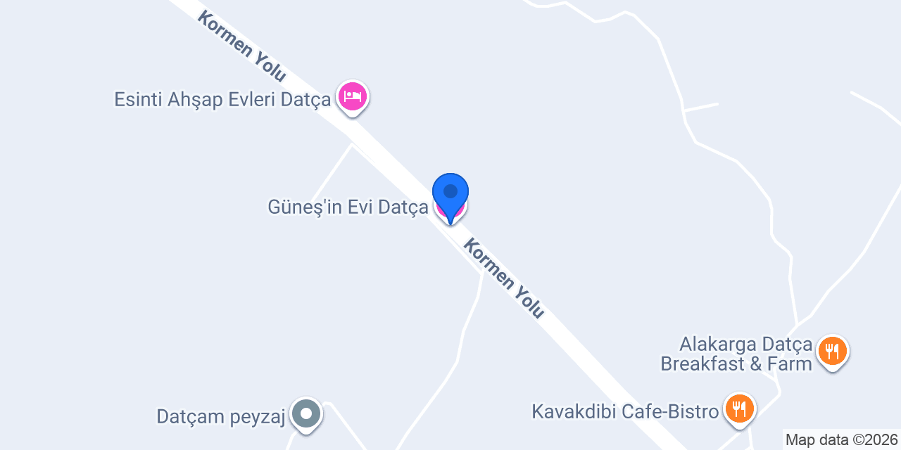 Güneş'in Evi Datça konumu