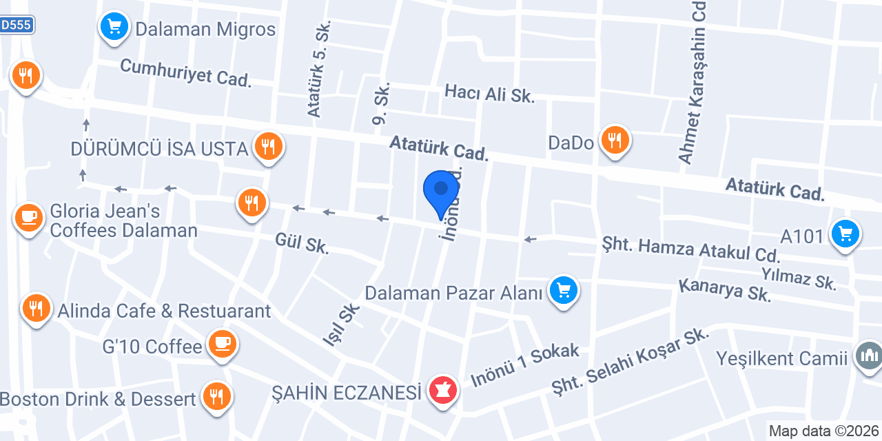 DALAMAN İŞİTME CİHAZLARI konumu