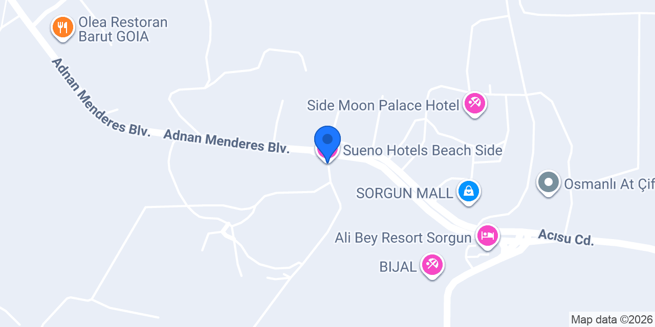 Sueno Hotels Beach Side konumu