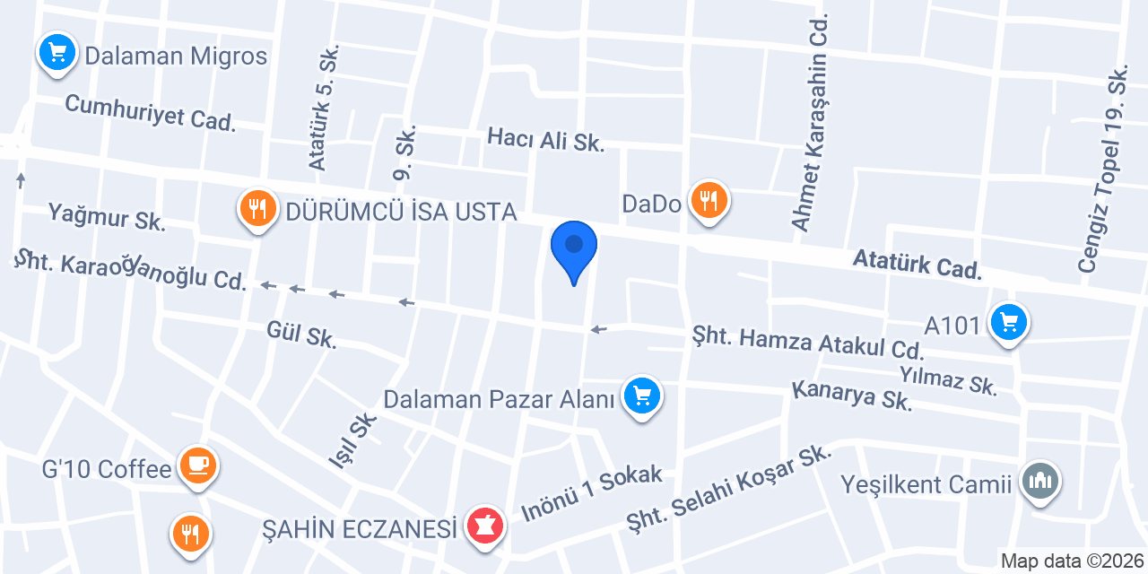 Dalaman Yerinde Temizlik konumu