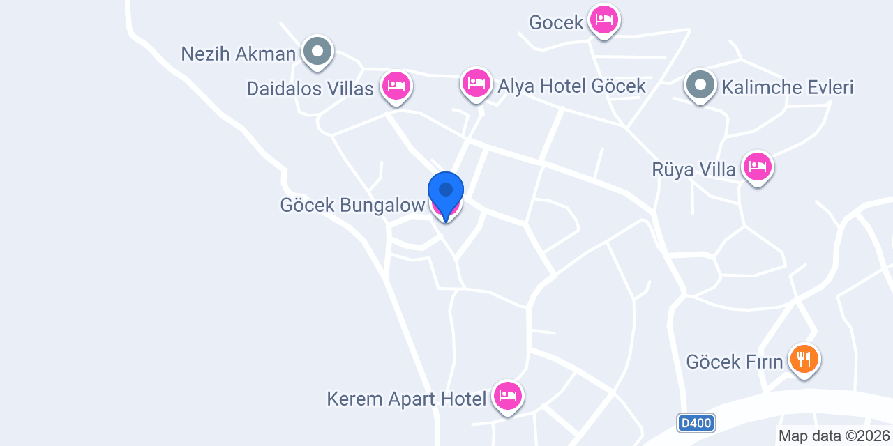 Göcek Bungalow konumu