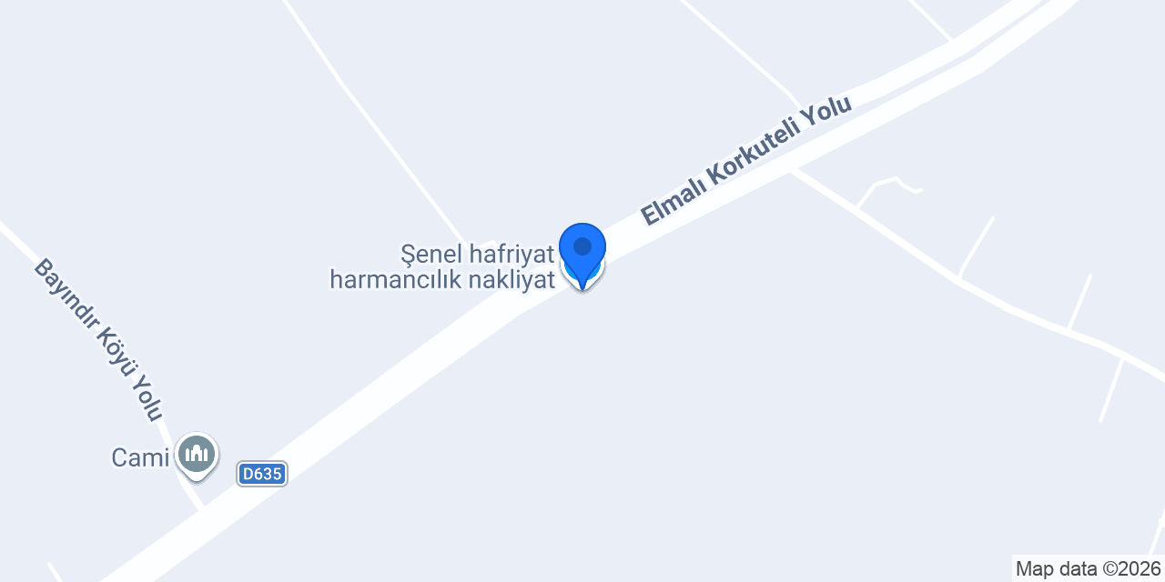 Şenel hafriyat harmancılık nakliyat konumu