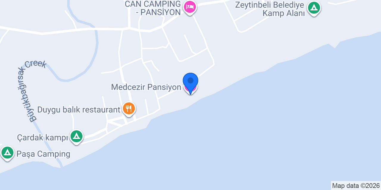 Medcezir Pansiyon konumu