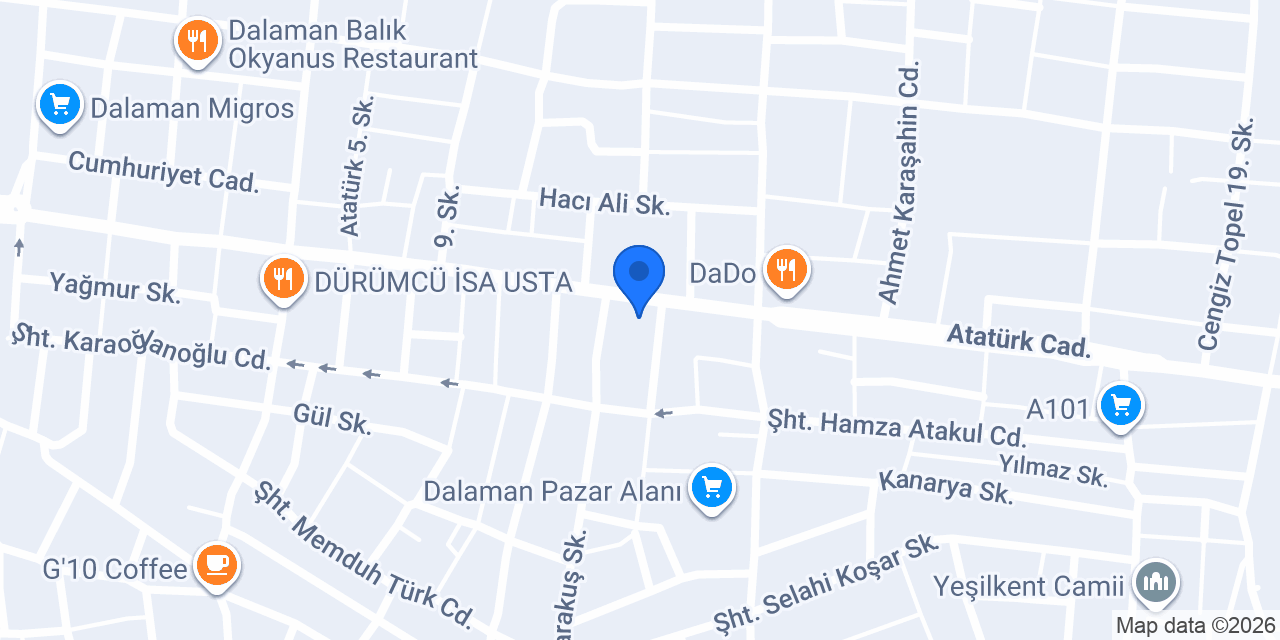 Özcan Sigorta Dalaman konumu