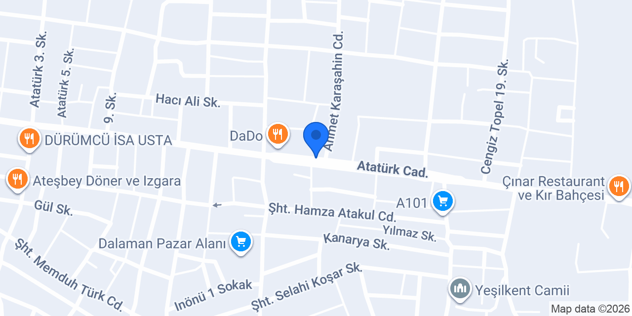 Ekmek Arası Dalaman konumu