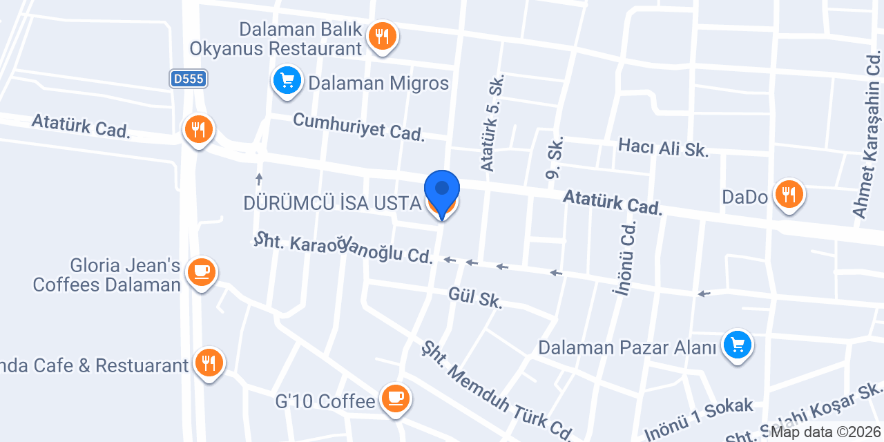 DÜRÜMCÜ İSA USTA konumu
