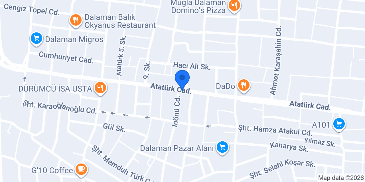 PRIVATE Transfer Dalaman - Marmaris Datça Transfer Dalaman Taksi konumu
