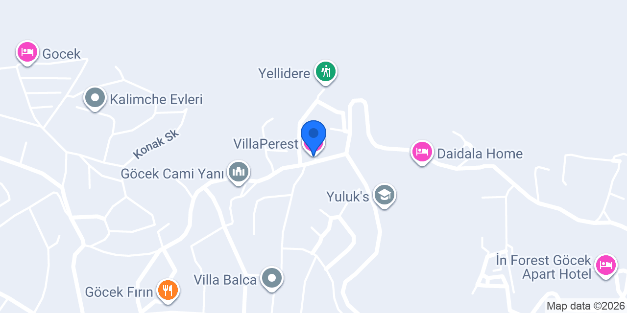 VillaPerest konumu
