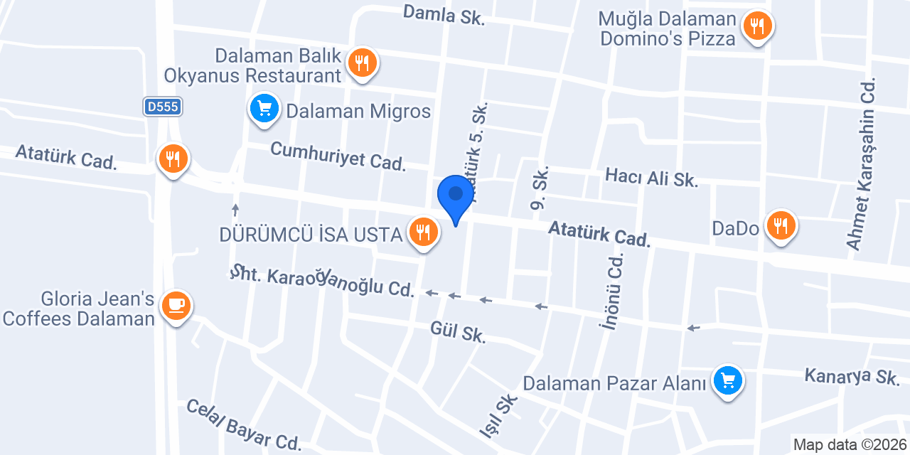 Bambi Yatak Dalaman konumu