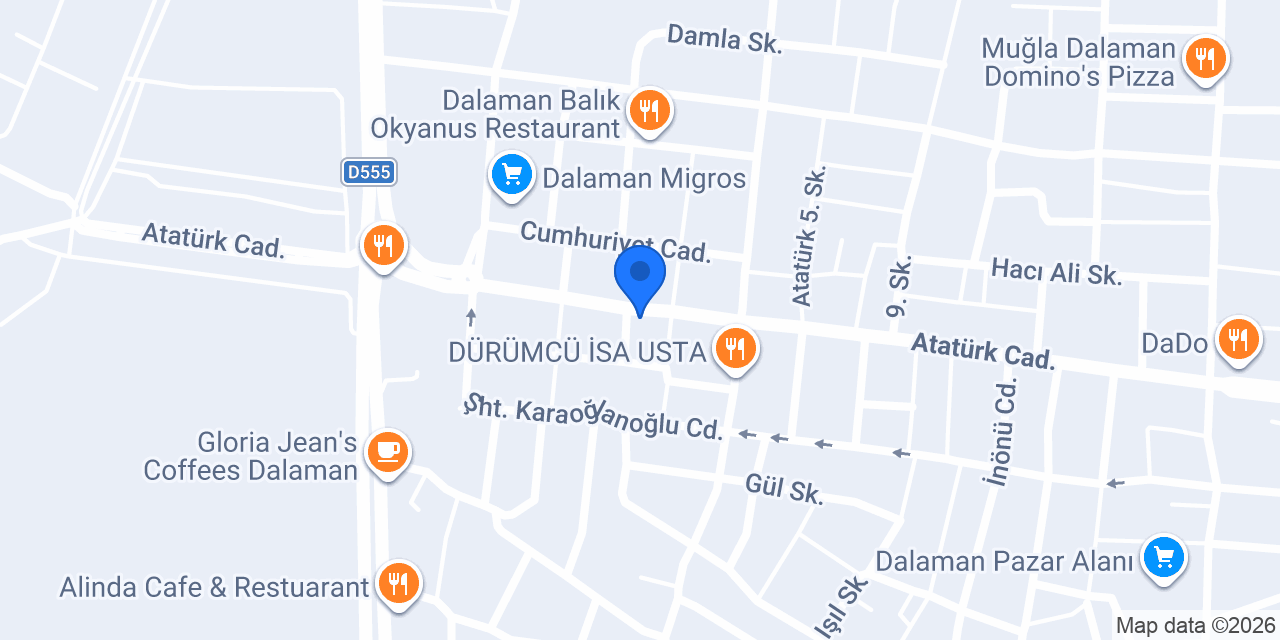 Dalaman Türk Telekom konumu