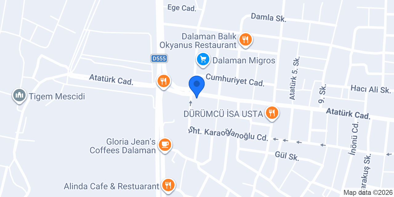 Dalaman Royal Emlak konumu