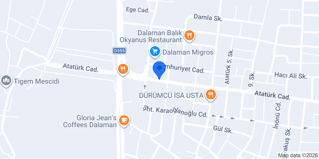 Merdane Pastanesi konumu