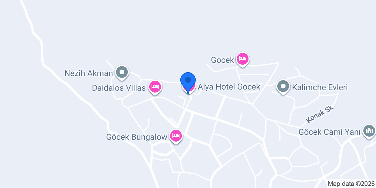 Alya Hotel Göcek konumu