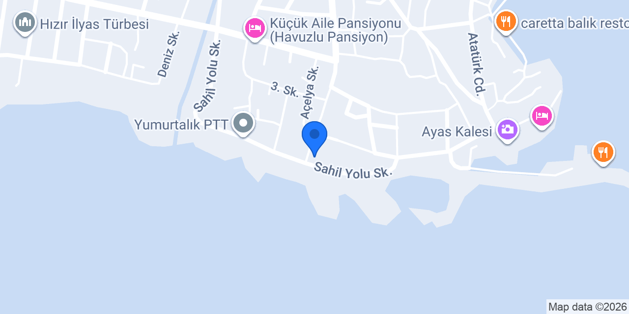 Abaş Masmavi Otel konumu