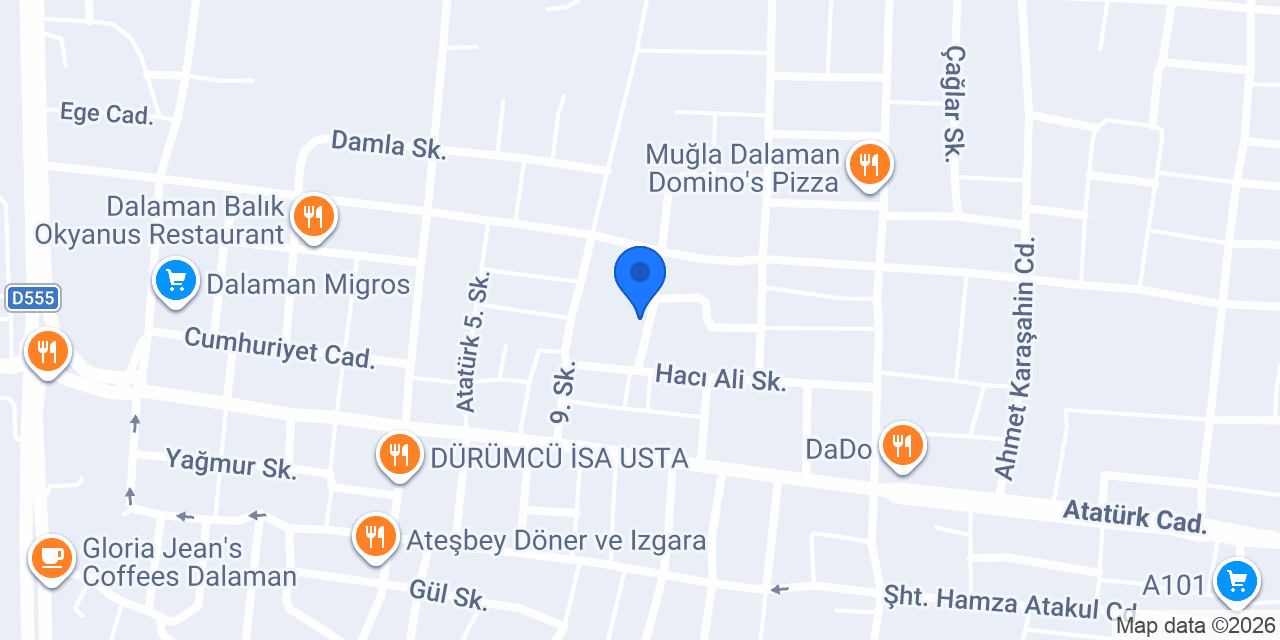 Dalaman Uygun Transfer konumu