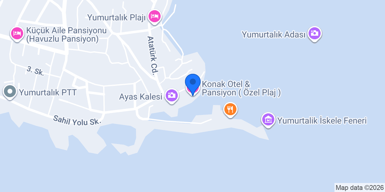 Konak Otel & Pansiyon ( Özel Plaj ) konumu