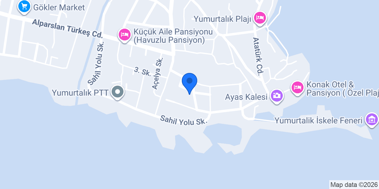 Güven Pansiyon konumu