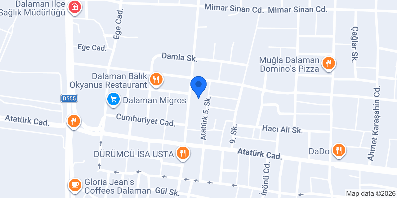 Ptt - Dalaman şubesi konumu
