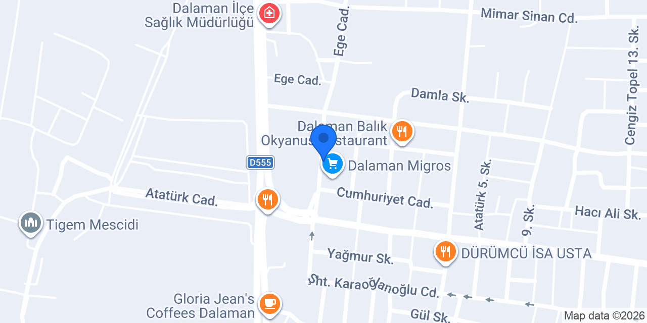KAYA ECZANESİ DALAMAN konumu
