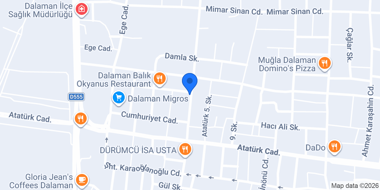 DALAMAN DENİZ EMLAK konumu