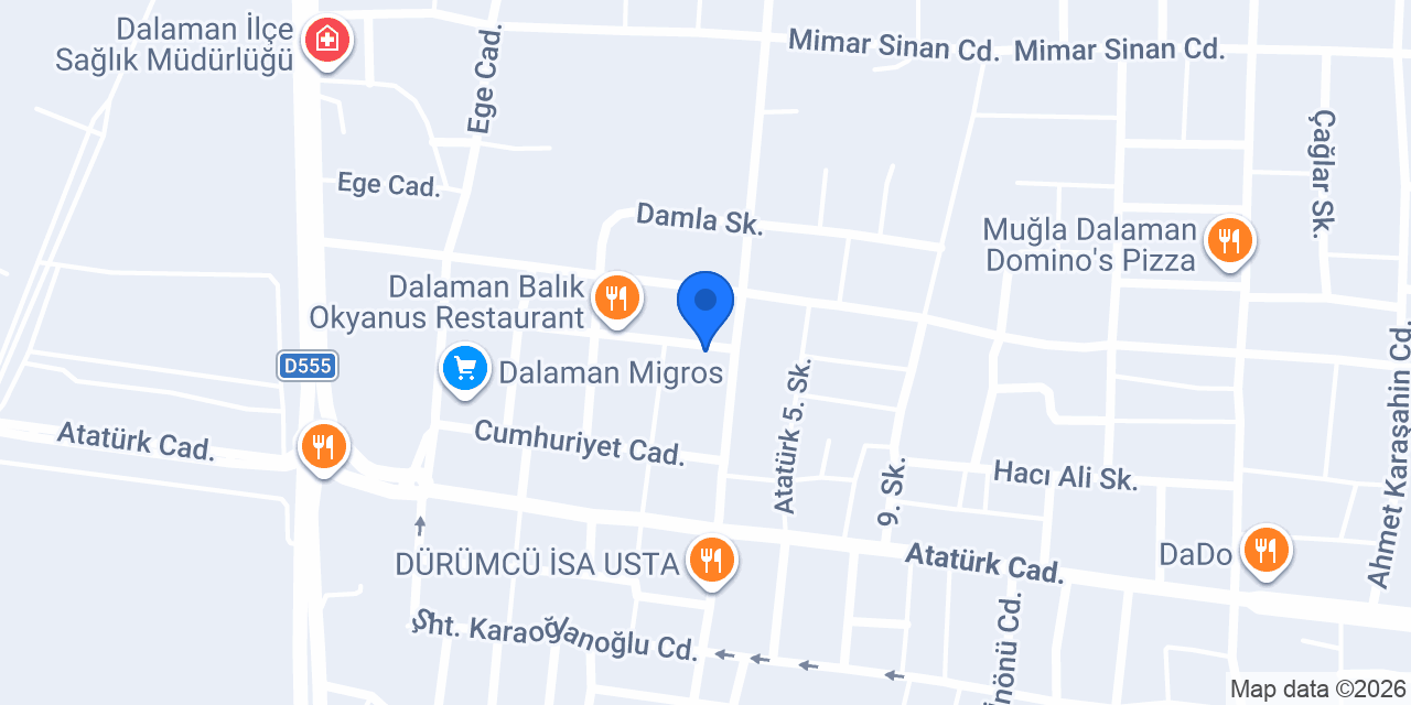 Dalaman Evkur konumu