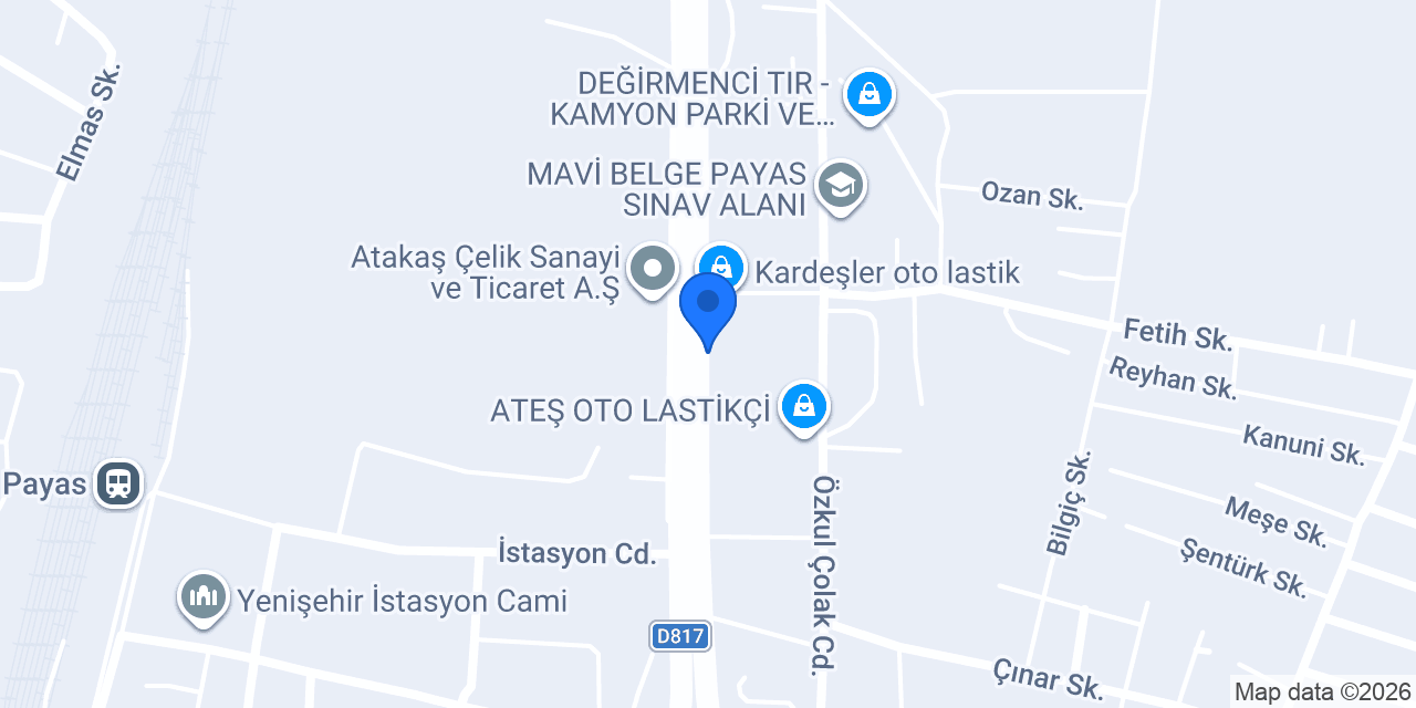 Yarar Demir Çelik Yapı Mühendislik San. Tic. Ltd. Şti. konumu