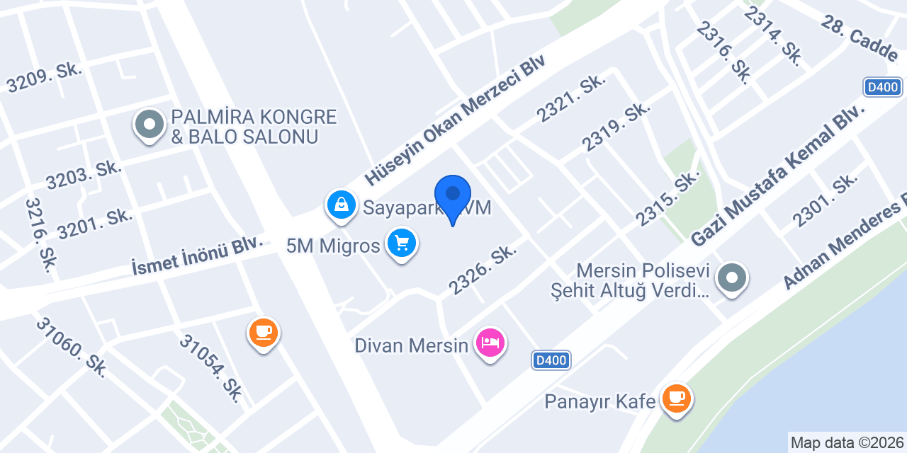 Cinens Sinemaları Mersin konumu