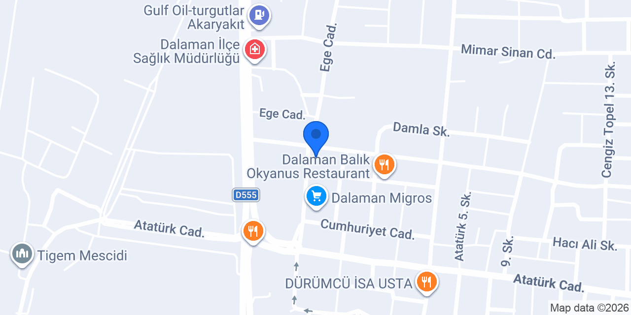 Glory’s Sky Cafe Dalaman konumu