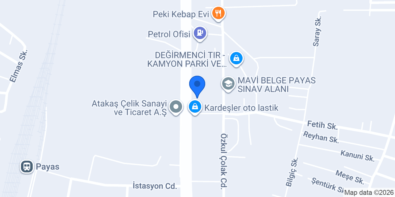 Aydemsan Payas Fabrika konumu