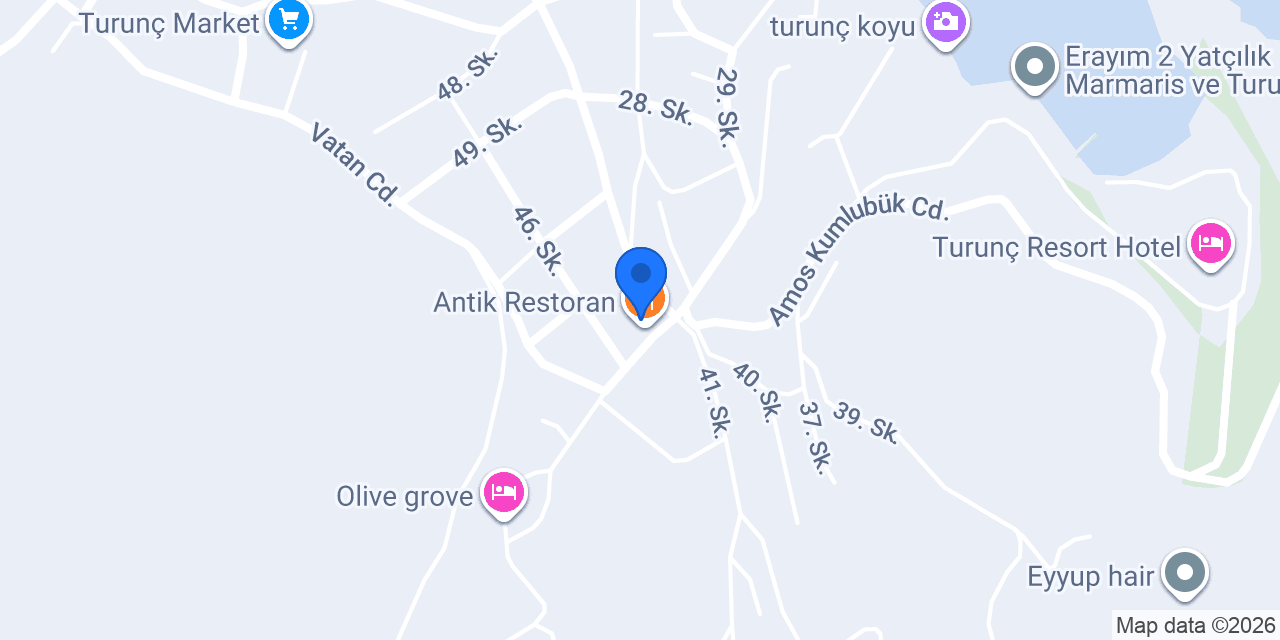 Antik Restoran konumu