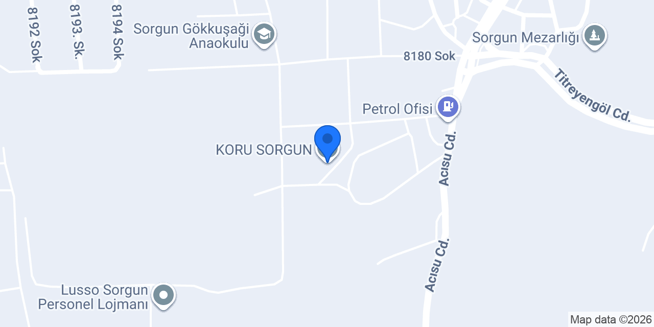 KORU SORGUN konumu