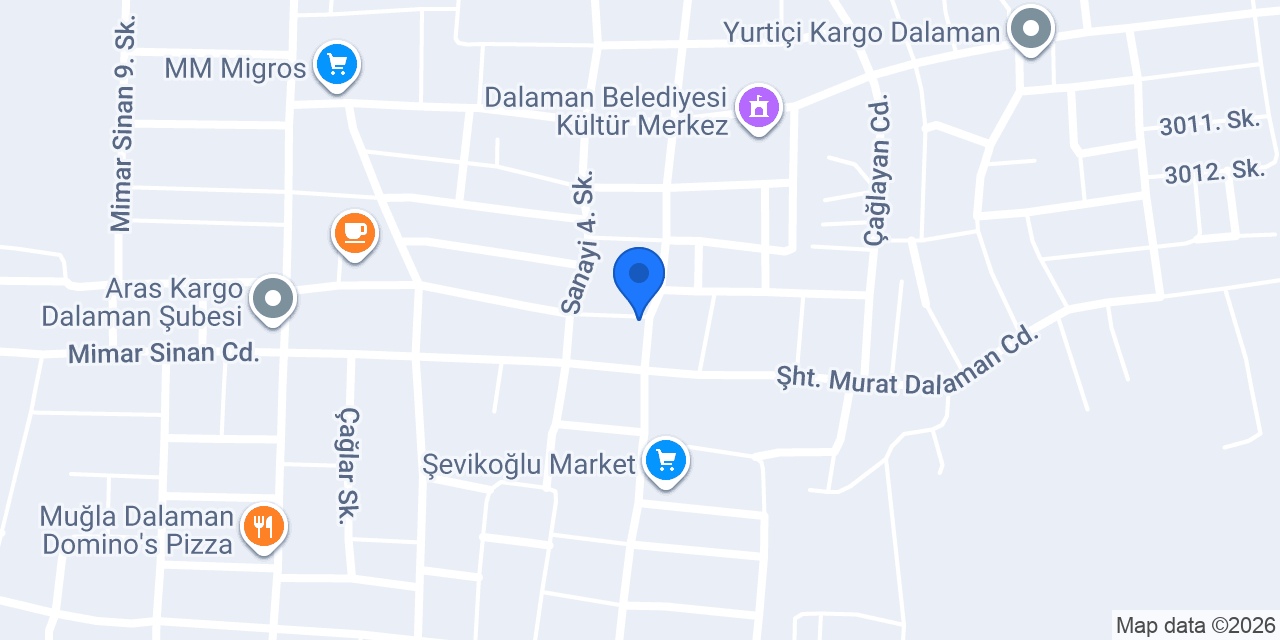 Dalaman airport service konumu