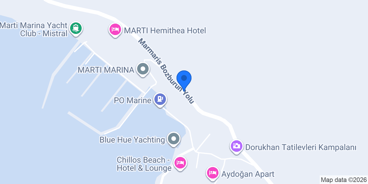 Martı Marina Market konumu
